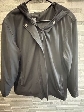 Geoffrey Beene Black Lightweight Hooded Jacket